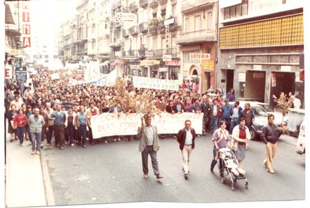 Manifestación en Valencia, pantanada 1982