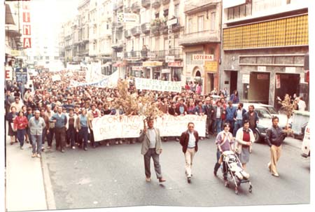 Manifestacin en Valencia, pantanada 1982